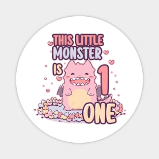 This Little Monster is One | 1st Birthday Magnet